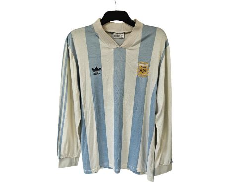 DIEGO MARADONA 1993/94 MATCH WORN #10 ARGENTINA JERSEYPresented is an Argentina National Team jersey used by Diego Maradona b