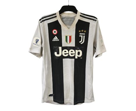 CRISTIANO RONALDO 2019 SUPERCOPPA MATCH WORN #7 JUVENTUS UNWASHED JERSEYAn Adidas brand jersey worn by Cristiano Ronaldo in t