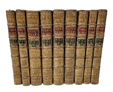 The Works of Alexander Pope Esq in Nine (9)Volumes, Complete With His Last Corrections, Additions, and Improvements. Together