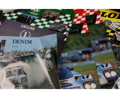 Ten Dunlop and similar motoring posters, to include two Le Mans '87, two Le Mans 88, three Daytona '88, British Touring Car C
