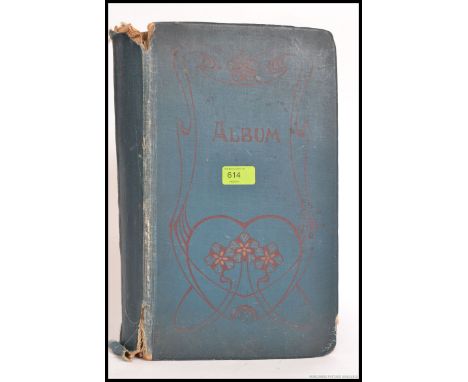 A large vintage postcard album, filled with assorted postcards - topographical, views etc. 