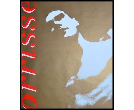 The Smiths / Morrissey -  A large gold with red lettering advertising poster for Morrissey ( The Smiths ) for ' Suedehead ' T