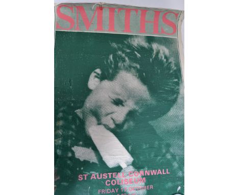 The Smiths original tour poster ' There Is A Light That Never Goes Out ' for St Austell Cornwall Coliseum, Friday 17 October 
