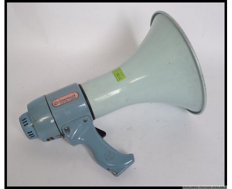 A retro 1970's Megaphone in two tone colours ( see illustrations ) by Transhailer Cambridge England