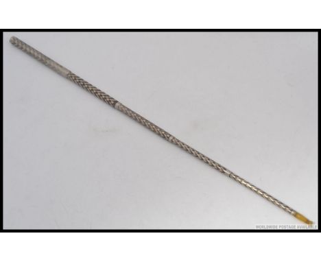 A silver plated vintage cheroot cigarette holder, within the original lined case.
