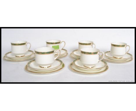 A Royal Albert Paragon - Elgin part tea service, comprising of six cups, six saucers and six side plates. Each with Royal Alb