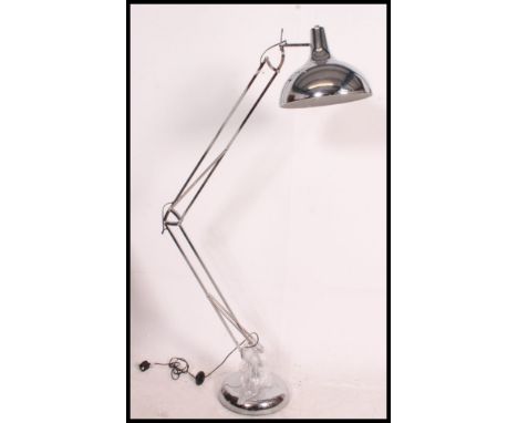 An excellent chrome floor standing large chrome standard lamp in the manner of Herbert Terry ( standard lamp size) Terraced b