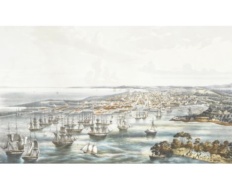 Eduardo Laplante (French/Cuban, born 1818), after Leonardo Baranano'Cienfuegos: Vista general tomada dese la punta de Revient