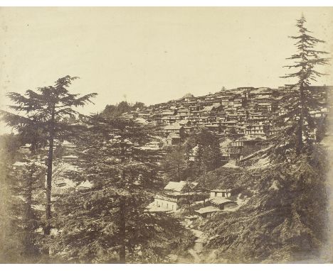 MURRAY (JOHN)View of Simla,  albumen print, mounted, image 370 x 475mm.1860s--MENDELSSOHN (H.S.) Portrait of Dr. John Murray,