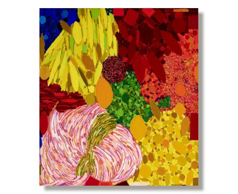 LYNNE DREXLER (1928-1999)Floral Chaos 1967 signed, titled and dated 1967 on the reverseoil on canvas101.6 by 90.8 cm.40 by 35