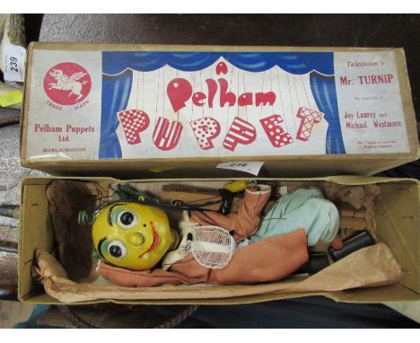 A boxed Pelham puppet Mr Turnip&nbsp;