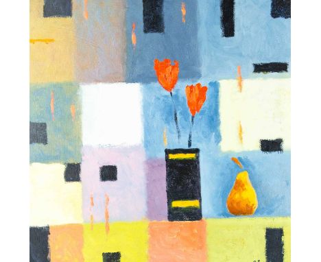 Graham EVERNDEN (1947) Red Tulips Oil on board, signed, titled and dated 2021 verso, 40cm x 40cm, 47cm x 47cm framed.
Shippin