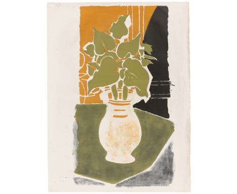 (See English version below)Georges Braque (Argenteuil 1882 – 1963 Paris). „Feuilles, couleur lumière“ (Lichtfarbene Blätter).