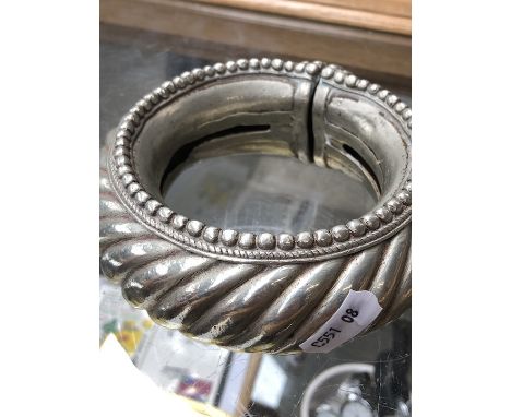 An African/Omani metal 'slave' bangle 