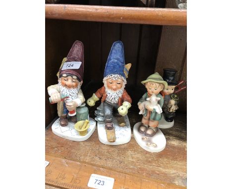 Four Goebel figures 