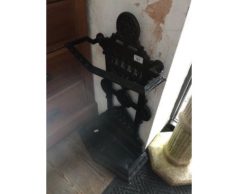 A reproduction Aesthetic style cast metal stick stand. 