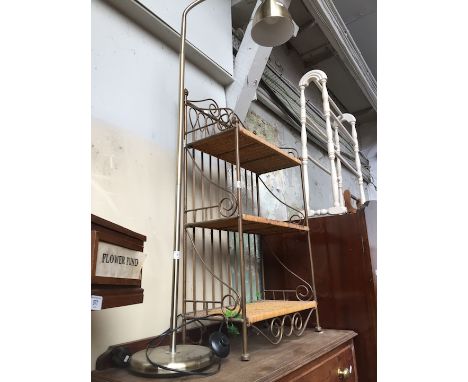 A metal angle lamp standard. 