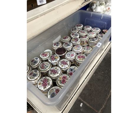 Large crate of trinket boxes 