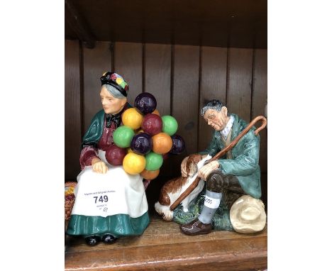 Two Royal Doulton figures The Master and The Old Ballon seller 