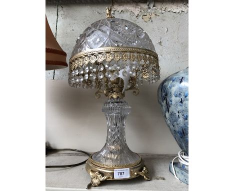 Metal and glass lamp 