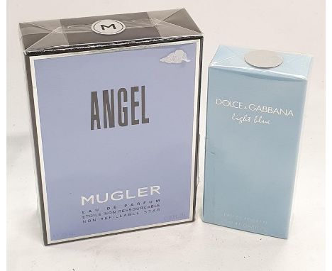 Mugler Angel eau de parfum 25ml and Dolce &amp; Gabbana Light Blue eau de toilette 25ml (Ref 5). 