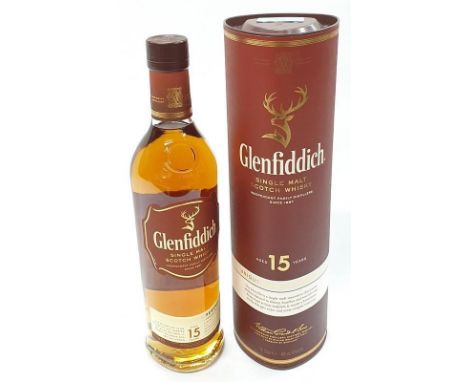 Glenfiddich 15y 70cl Single Malt Scotch whiskey (Ref 233). 