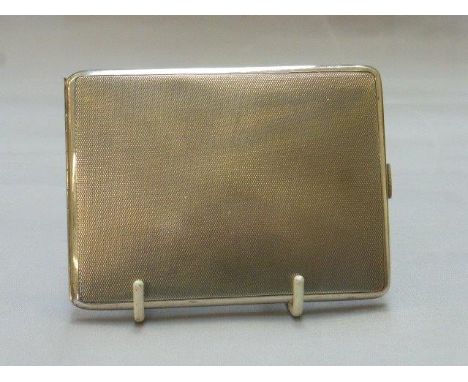 An Asprey, London, silver cigarette case with engine turned decoration, Chester 1927.