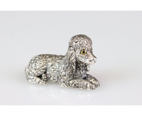 Silver Figure of a Poodle 