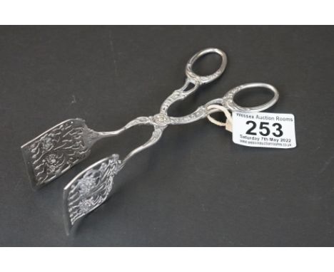 Set of French Silver Patisserie Tongs 