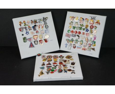 Approximately 115 Enamel Pin Badges of various designs 