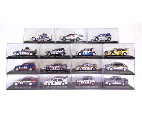 FIFTEEN 1/43 SCALE PART-WORK DIECAST MODEL RALLY CARS  based on entrants from the 1980s, each mint or near mint in original h