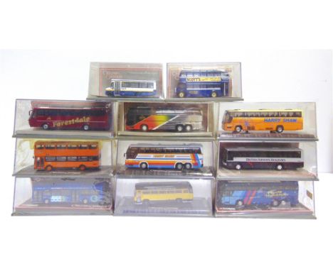 TWENTY-TWO ASSORTED DIECAST MODEL VEHICLES  comprising eleven 1/76 scale Corgi Original Omnibus Company buses and coaches, ea