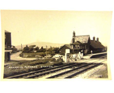 POSTCARDS - LANCASHIRE &amp; CUMBRIA  Approximately 413 cards, including real photographic views of Askam-in-Furness Station;