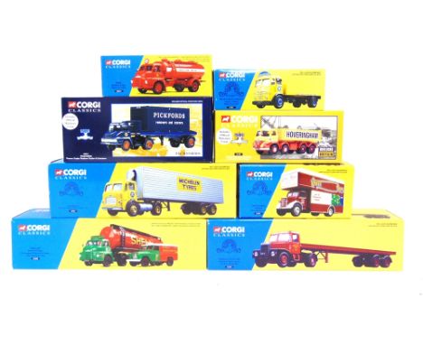 EIGHT CORGI CLASSICS DIECAST MODEL COMMERCIAL VEHICLES  comprising a No.31005, Bedford S Type Articulated Cylindrical Tanker 