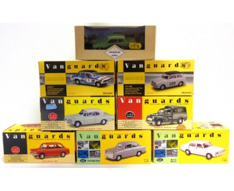 EIGHT 1/43 SCALE DIECAST MODEL VEHICLES  by Vanguards (7), and Corgi (1), each mint or near mint and boxed (unchecked for sel