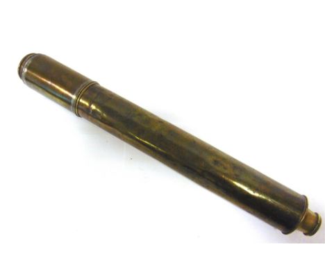NAUTICALIA - [SHIP-WRECK INTEREST]. A SINGLE-DRAW TELESCOPE, SPENCER &amp; CO., LONDON  the brass tube engraved 'Spencer &amp