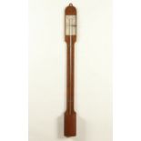 BAROMETER, Nussbaum, Quecksilberfüllung fehlt, H 97, DEUTSCH, 19.Jh.