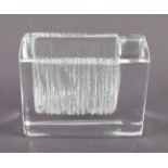 KLEINE VASE, Glas, L 9,5, signiert DAUM