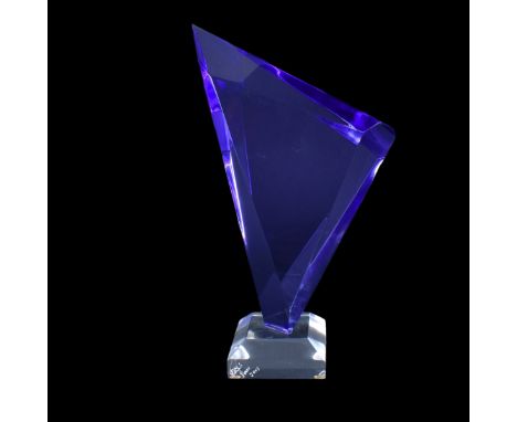 Patrick Pease (20th Century) Acrylic Sculpture, Geometric Form, Signed and Dated 2001. Measures 12" H. Condition: Good condit
