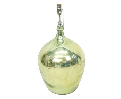 Vintage Mercury Glass Lamp. Measures 26" H. Condition: Uneven coloring, some spotting otherwise good condition Domestic Shipp