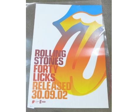 A Rolling Stones Forty Licks promotional poster 