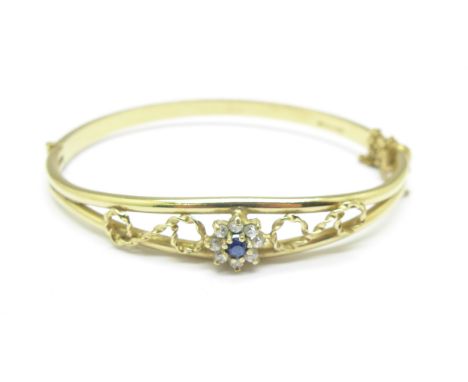 An 18ct gold plated bangle 