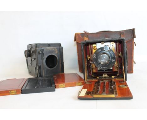 A COMPUR FOLDING CAMERA, with Carl Zeiss Jena lens and the body of an Ensign-SP camera