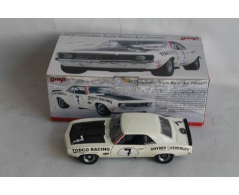 A BOXED G.M.P. LIMITED EDITION 1;18 SCALE 1969 CANADIAN TEAM TODCO RACING TRANS-AM CHEVROLET CAMARO