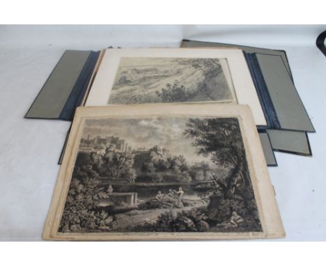 A FOLIO OF MISCELLANEOUS ARTWORK to include original paintings, prints etc. including a portrait signed M. C. Ward  (7)