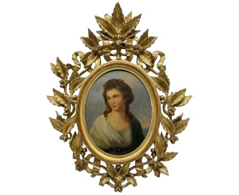 Italian School (19th century): 'Reubens' 'Van Dyck' 'Correggio' and one other, set of four oval oil old masters copies on boa