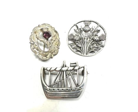 3 vintage silver brooches inc iona john hart 
