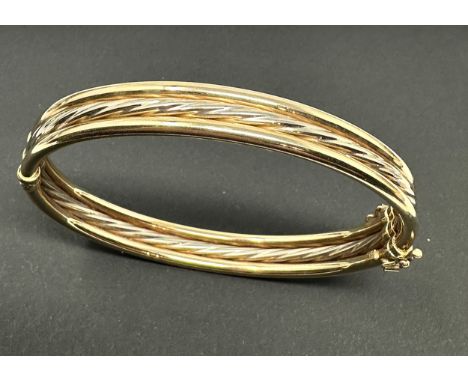vintage 9ct gold bangle weight 11.4g 