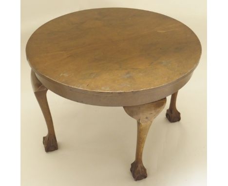 A CIRCULAR OCCASIONAL TABLE 61cm wide, tin trunk, tape machine, folding card table and modern folding table (4) Estate of Ala