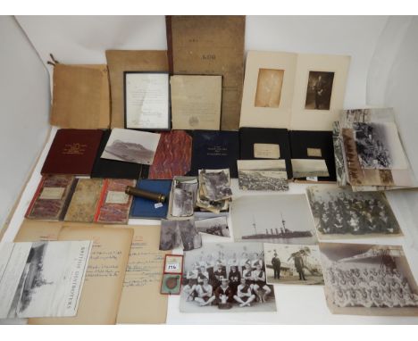 A BRITISH NAVAL ARCHIVE LIEUTENANT EDWARD SCOTT WILLIAMS R.N. (RET'D) comprising; hand written journals, logs, handbooks, pho